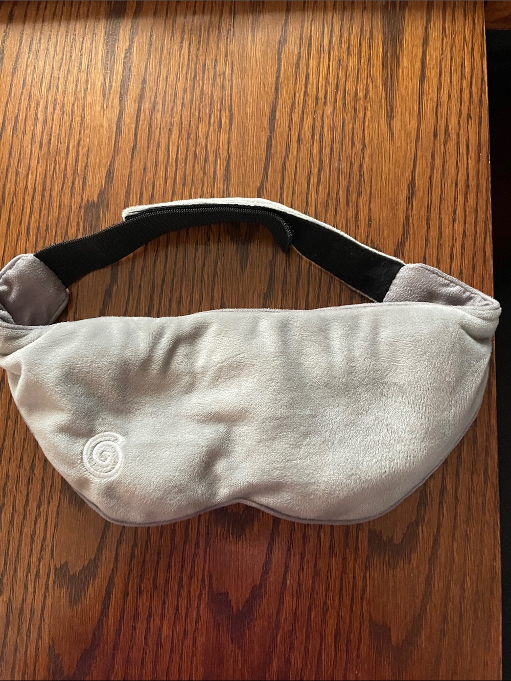 Weighted Sleep Mask with Elastic Strap Plush Gray